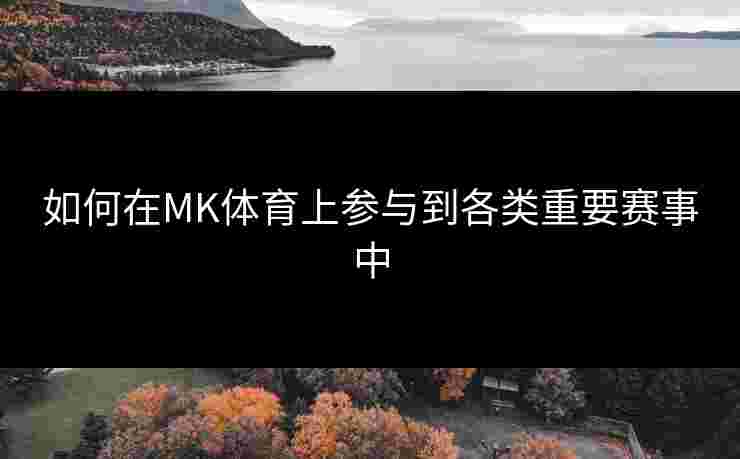 如何在MK体育上参与到各类重要赛事中