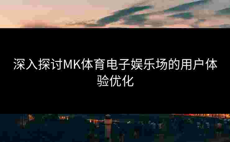 深入探讨MK体育电子娱乐场的用户体验优化